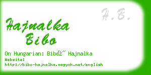 hajnalka bibo business card